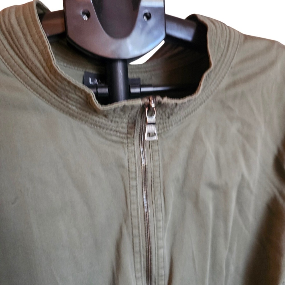 00s Vintage Plus Size 22/24 Lane Bryant Olive Green Womens Zip Up Coat